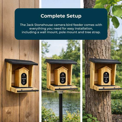 Smart Bird Feeder with Camera  AI Bird ID Solar and Night Vision